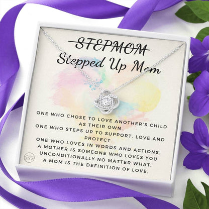 Stepped Up Mom | Stuff Gina Says, Gift for Stepmom, Bonus Mom, Foster, Adopted Mother, Grandma, Second Mama, From Step Daughter Son, Christmas Birthday 1026e