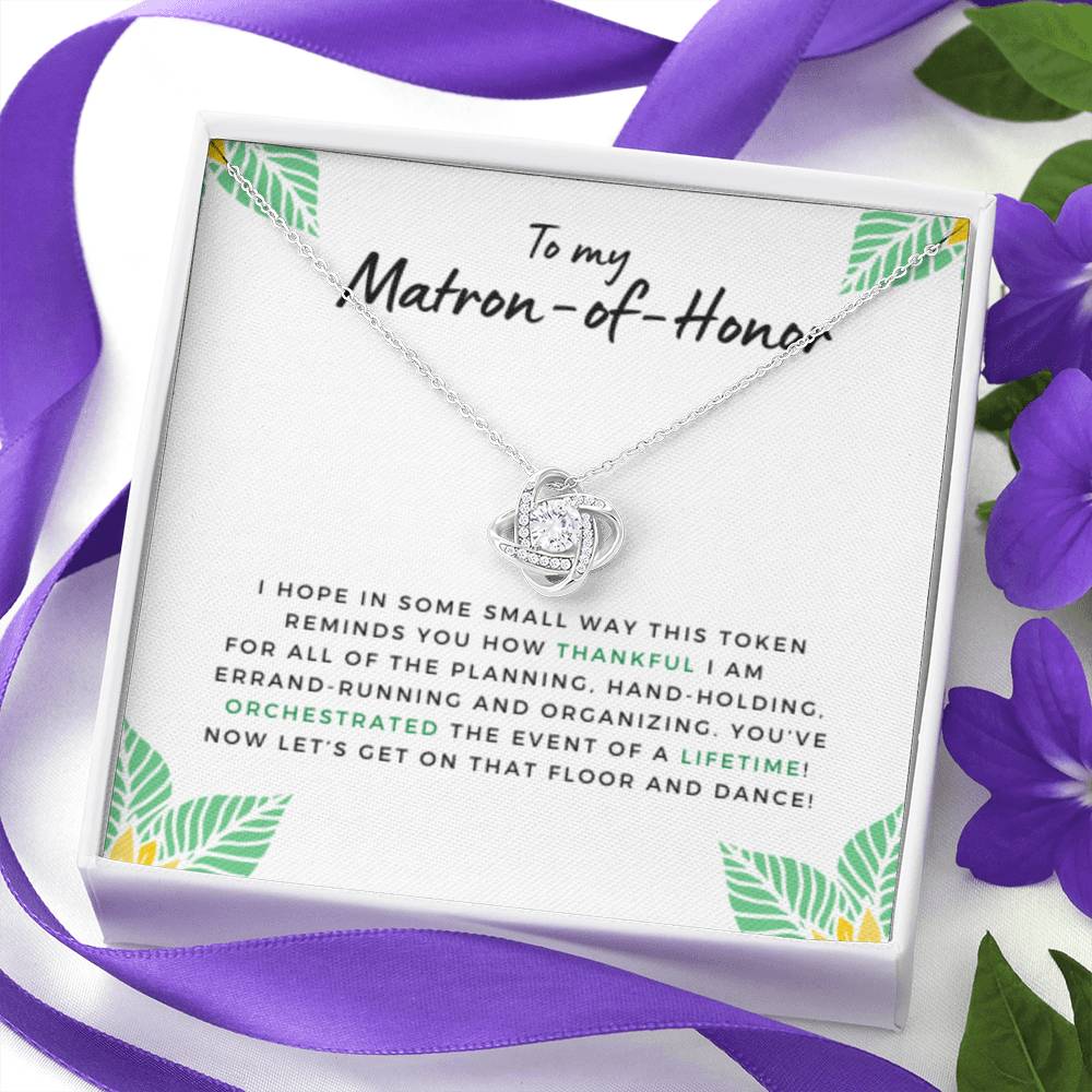 MatronofHonorTokenofThanks Necklace Love Knot