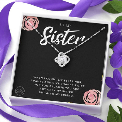 sister and friend 0707i Necklace Love Knot