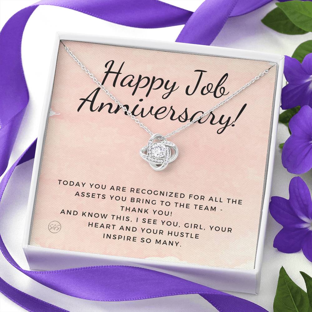 Job Anniversary 0707e Necklace Love Knot