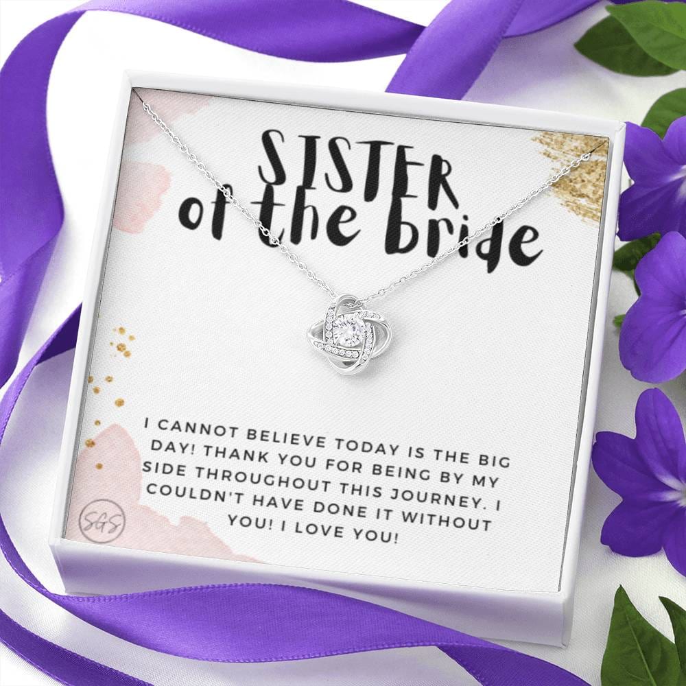 0625K sister of the bride Necklace Love Knot