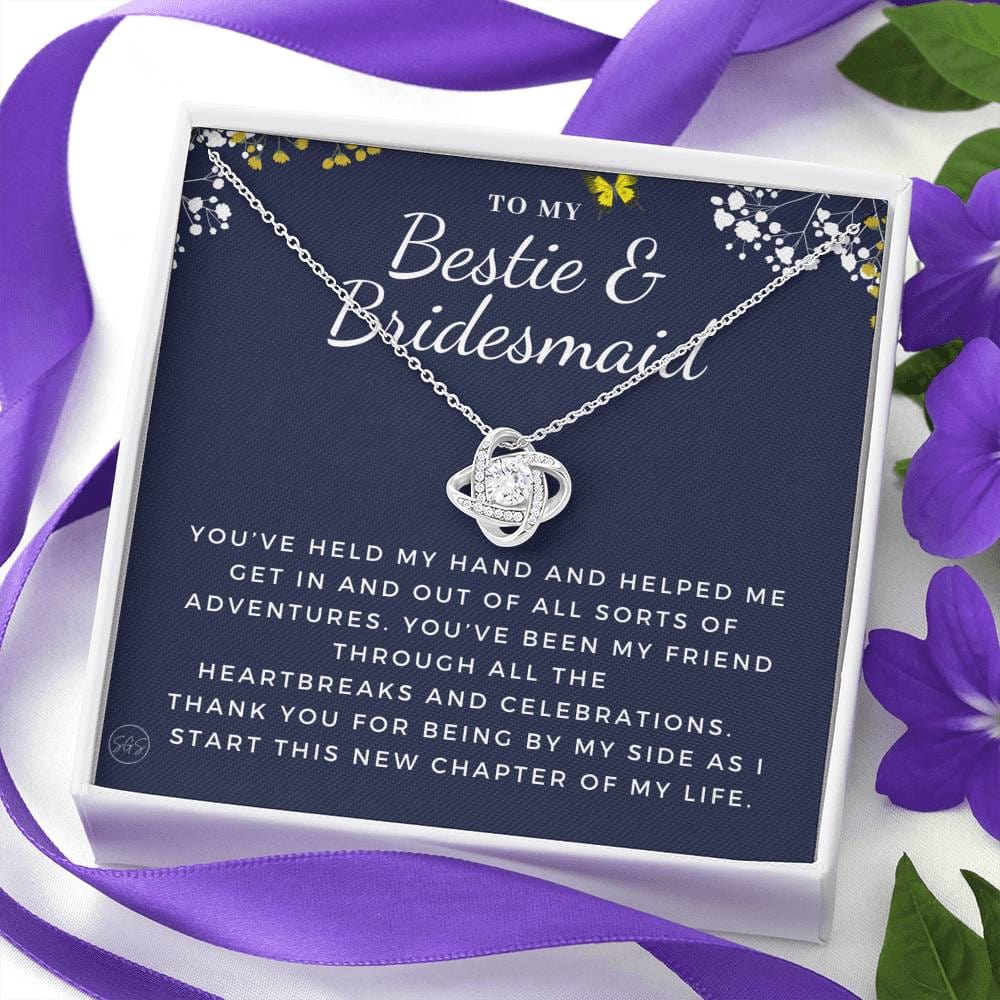 Bestie Bridesmaid 0712c Necklace Love Knot