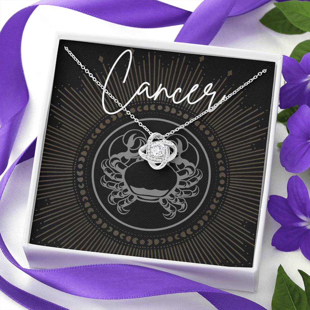 cancer Necklace Love Knot