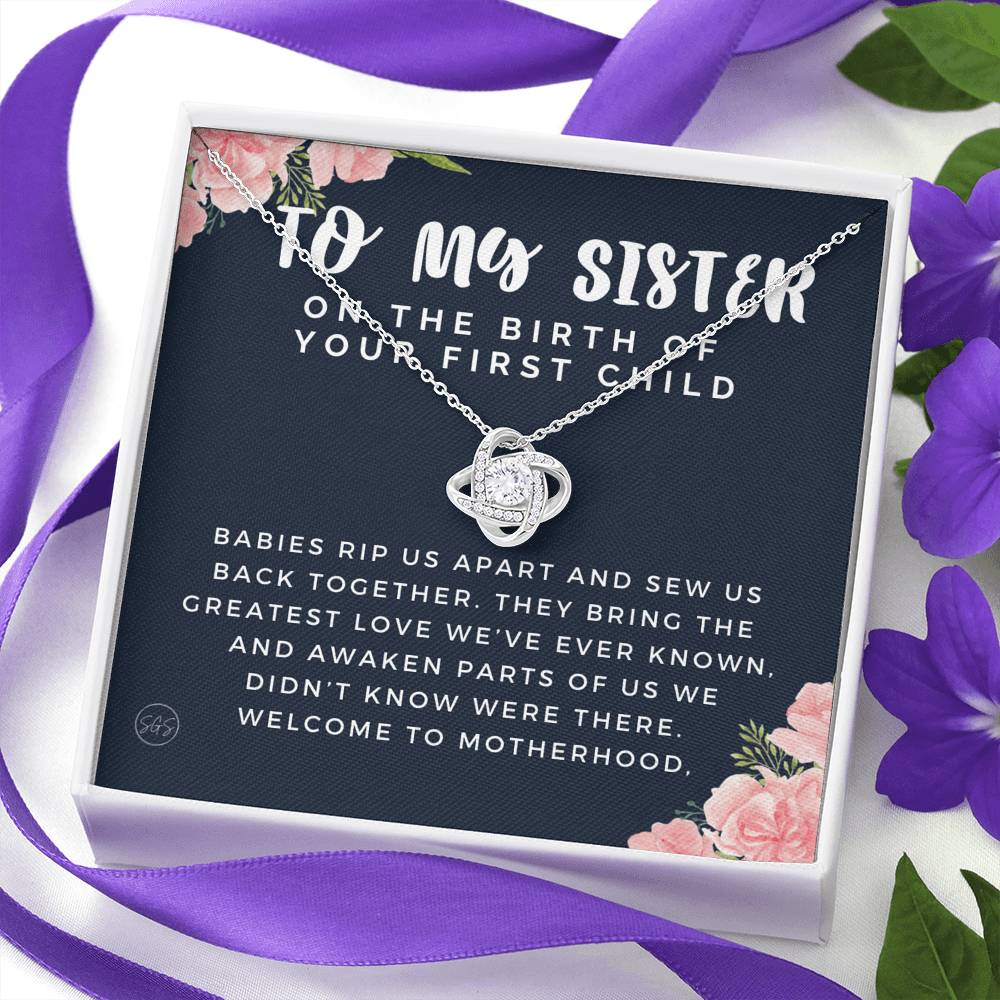 sister first child 0709o Necklace Love Knot