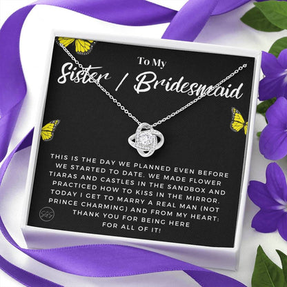 Sister Bridesmaid 0712i Necklace Love Knot