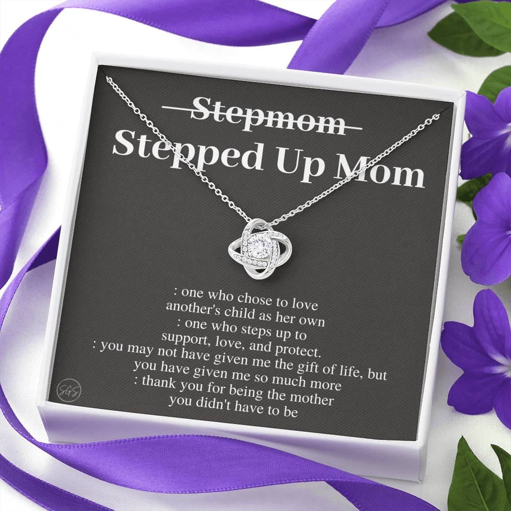 Stepped Up Mom | Gift for Stepmom, Bonus Mom, Stepmother, Mother's Day Present, Grandma, Second Mama, From Step Daughter Son, Christmas, Birthday, Foster 1105dK