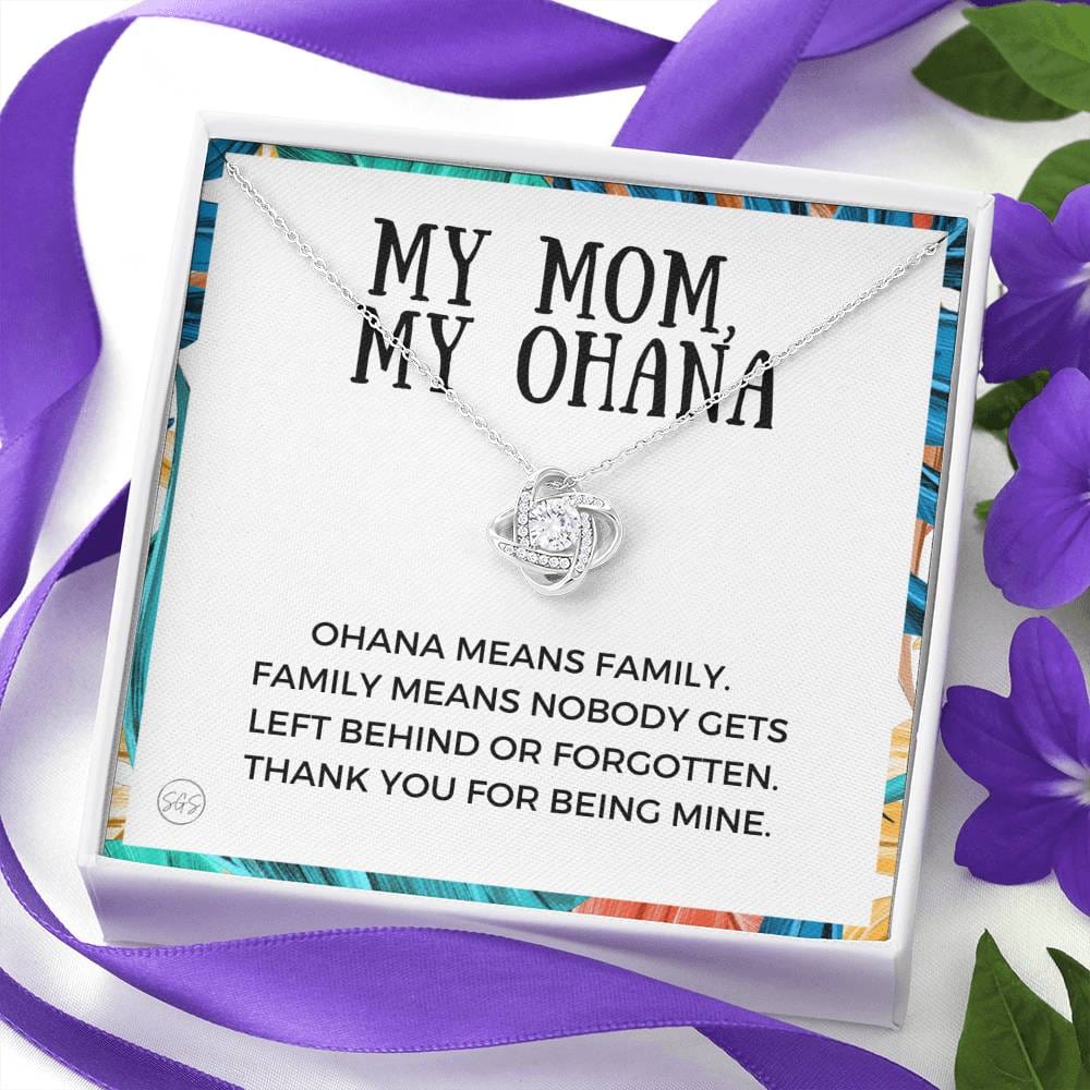 0929 ohana mom Necklace Love Knot