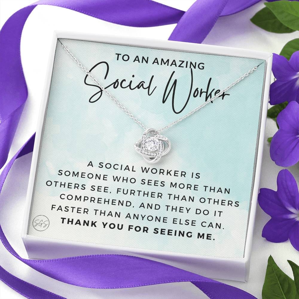 0922d social worker.png Necklace Love Knot