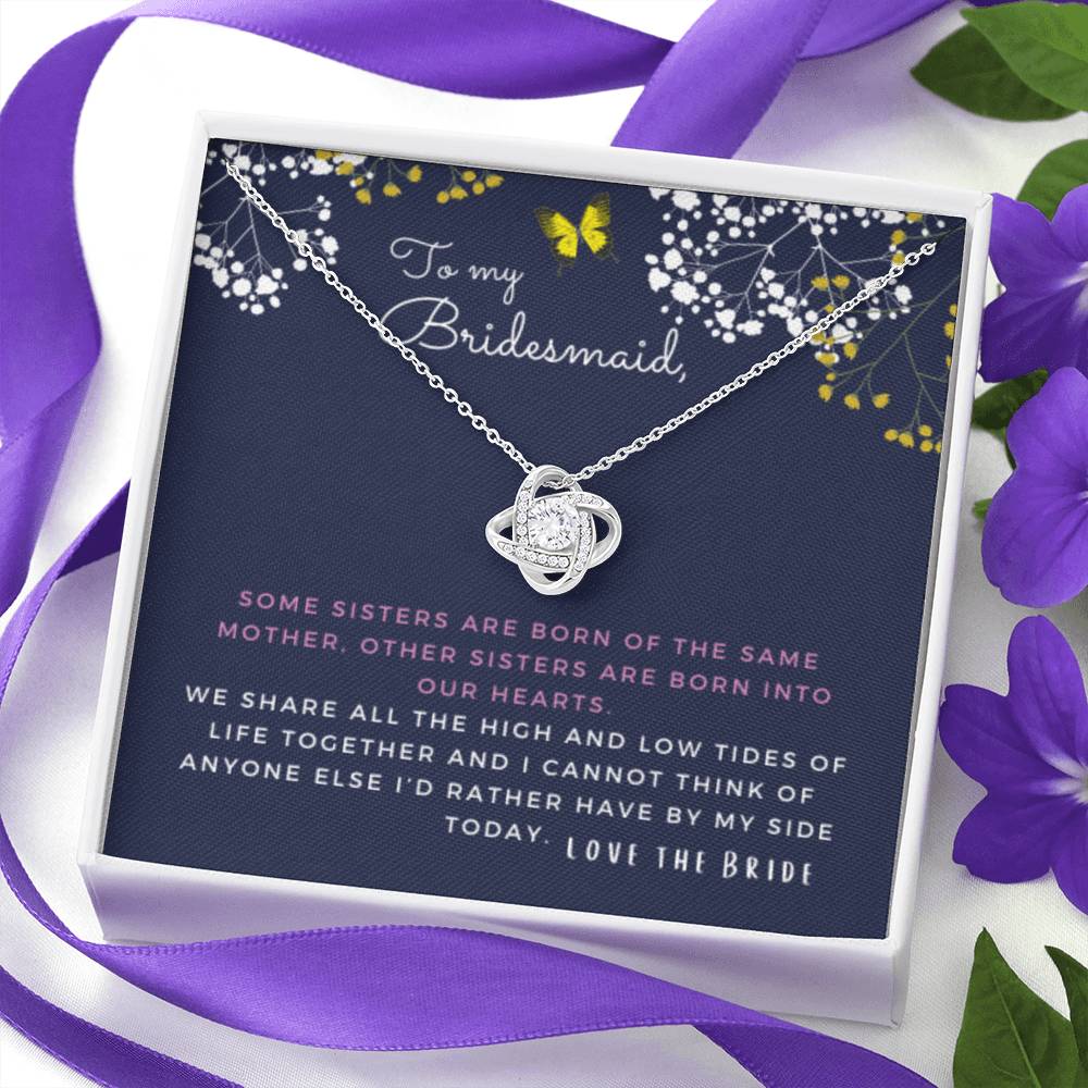 Sisters Born Into Our Hearts - Baby's Breath Love Knot