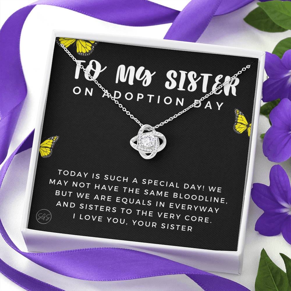 sister adoption 0709h Necklace Love Knot