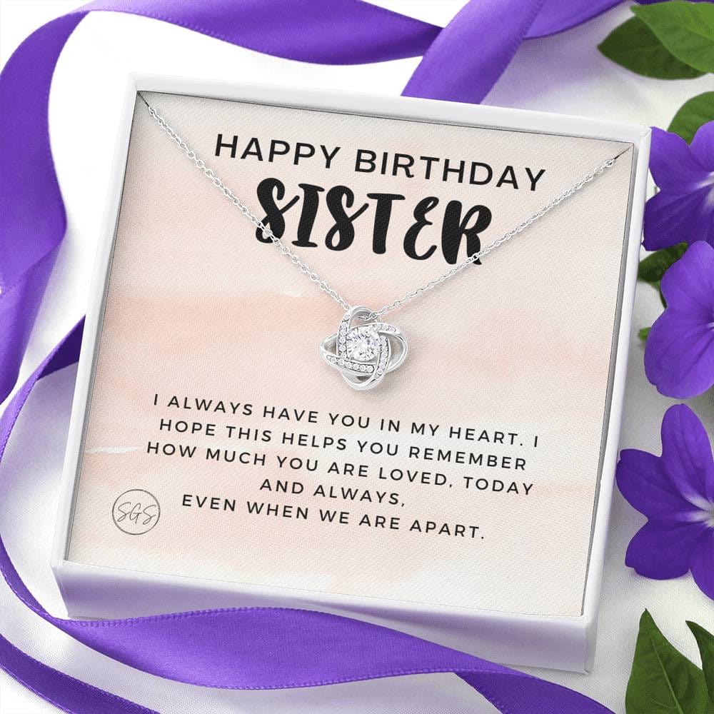 Sister Happy Bday 0707d Necklace Love Knot