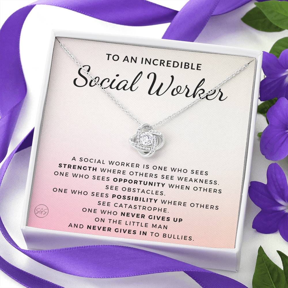 0922e social worker.png Necklace Love Knot