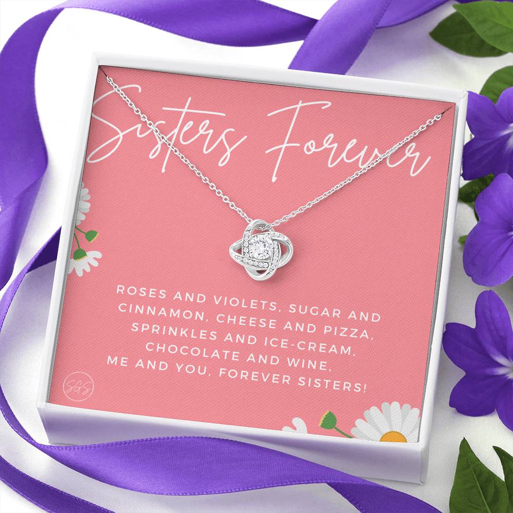 Sisters Forever 0705D Necklace Love Knot