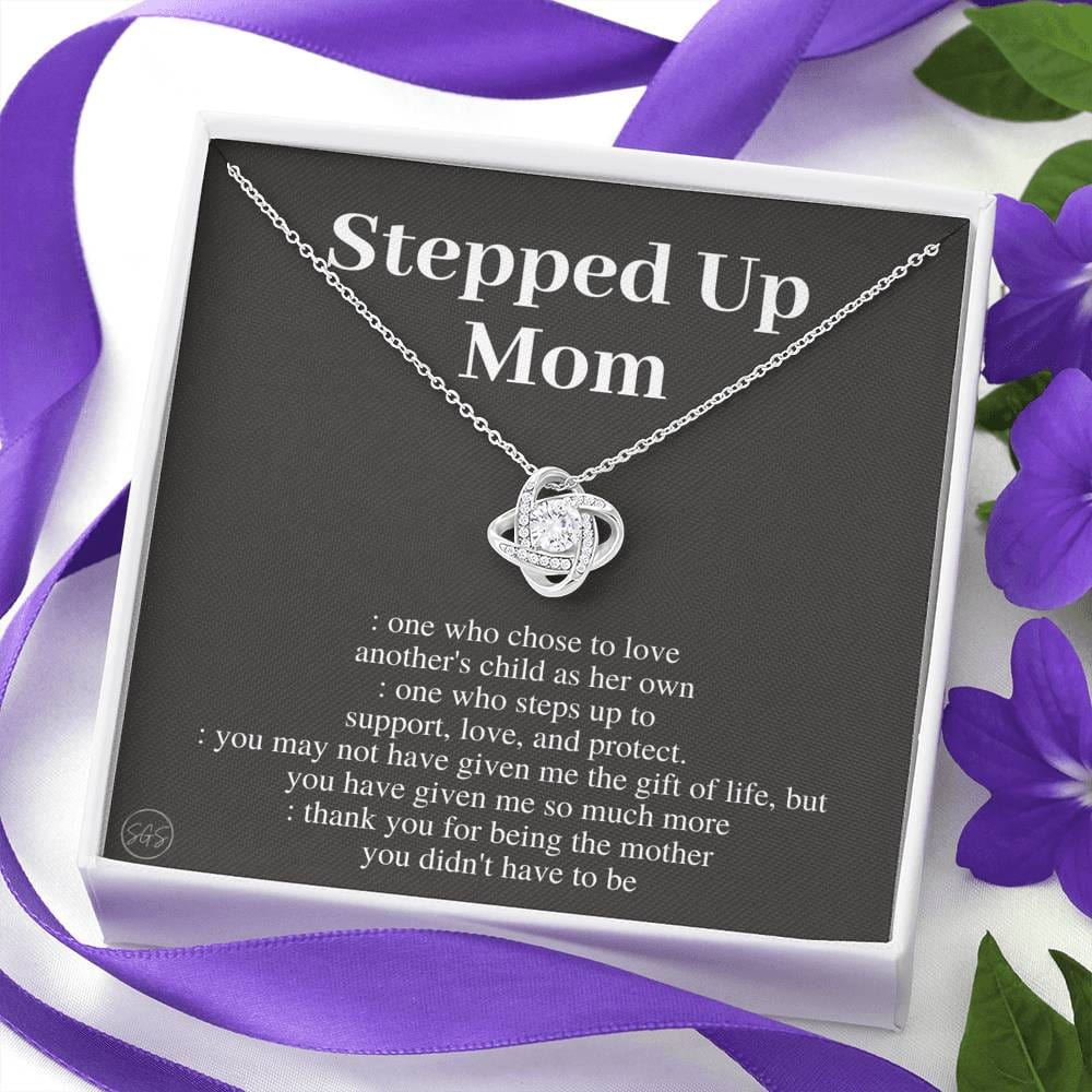 Stepped Up Mom | Gift for Stepmom, Bonus Mom, Stepmother, Mother's Day Present, Grandma, Second Mama, From Step Daughter Son, Christmas, Birthday, Foster 1105aK