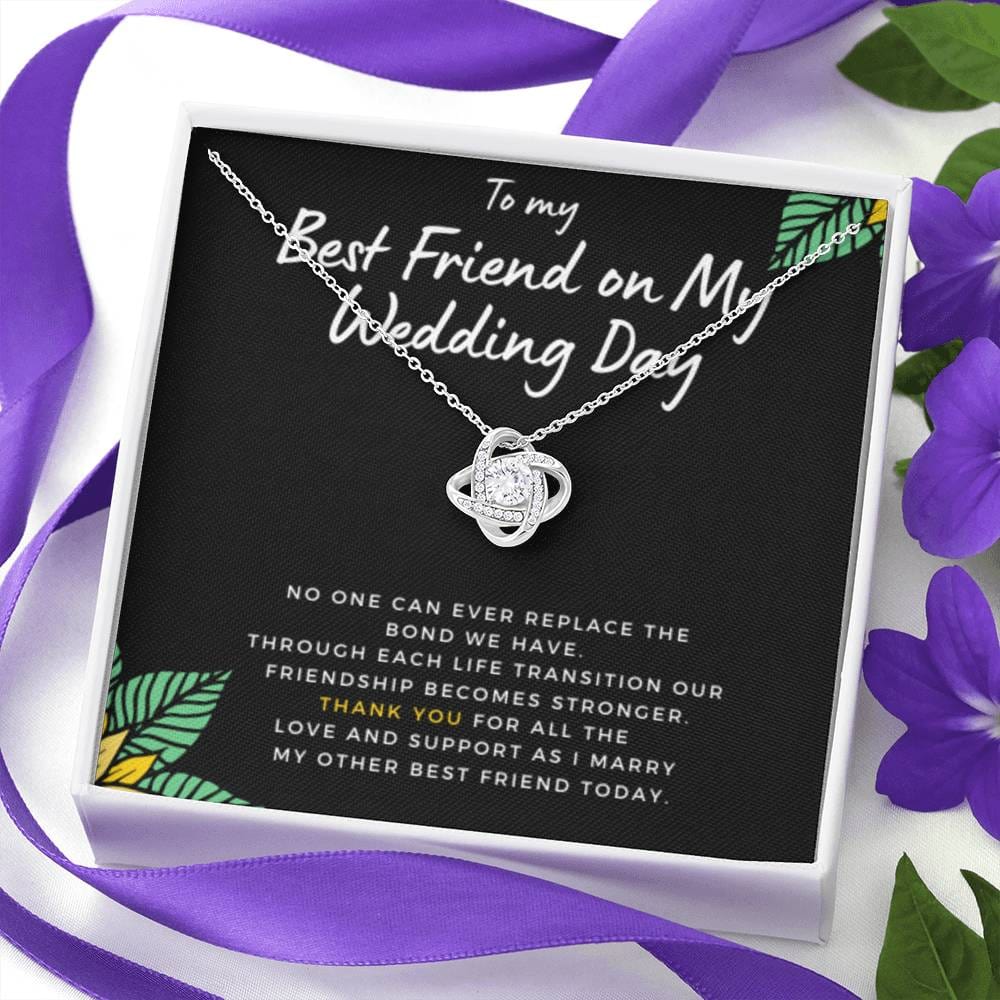 BestFriendonMyWeddingDay Necklace Love Knot