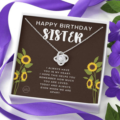 Sister Happy Bday 0707c Necklace Love Knot