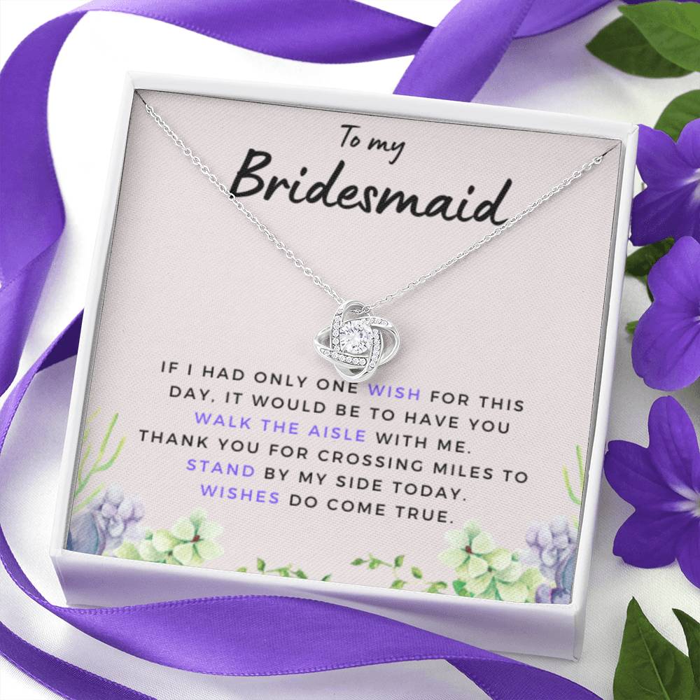 BridesmaidWishesDoComeTrue Necklace Love Knot