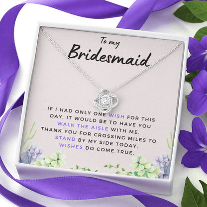 BridesmaidWishesDoComeTrue Necklace Love Knot