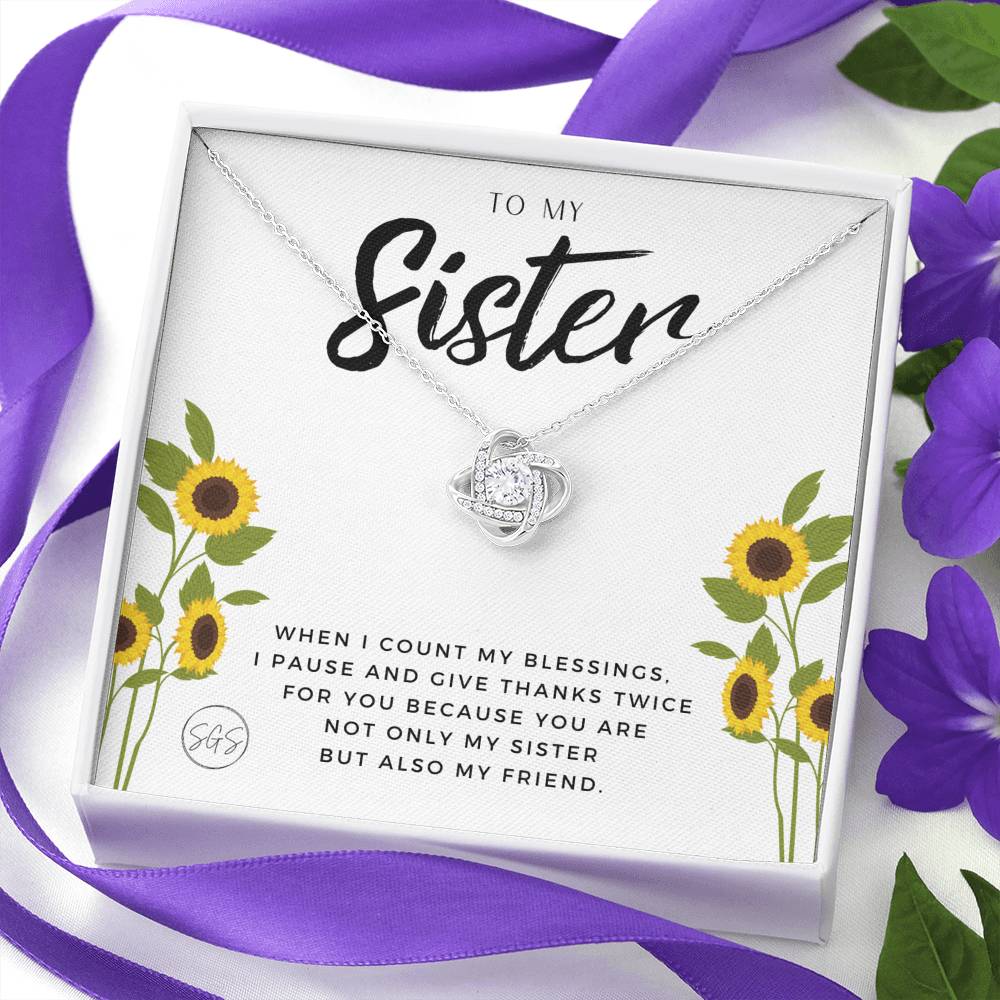 sister and friend 0707h Necklace Love Knot