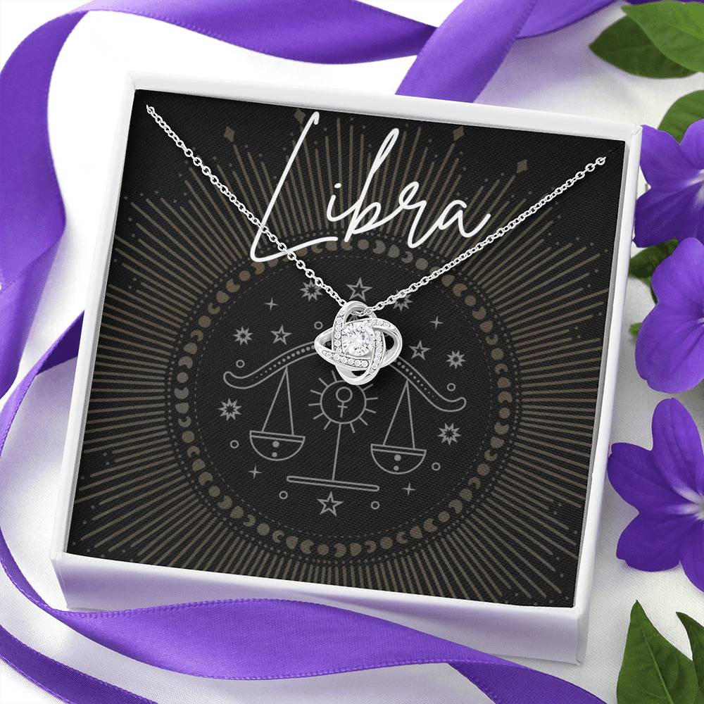 libra Necklace Love Knot