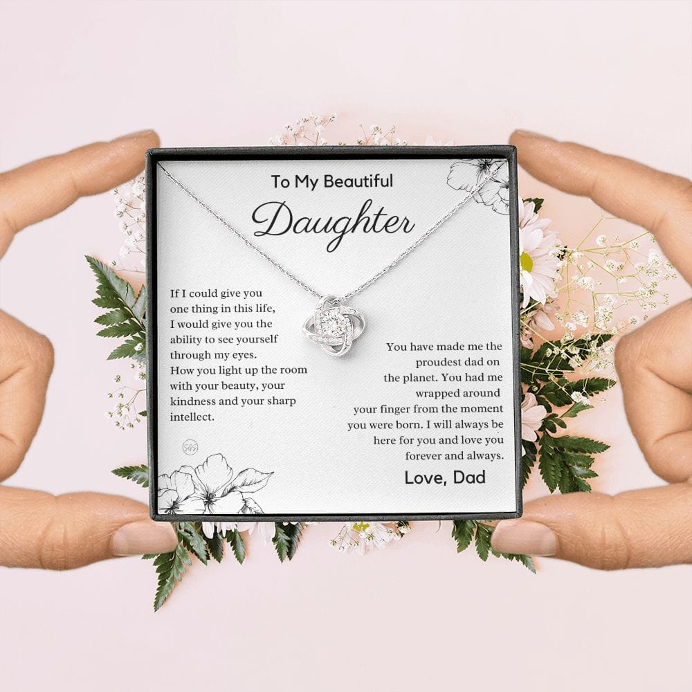 Daughter Gift (From Dad) | Father to Daughter Necklace, Birthday Gift To Daughter From Dad, Daughter Necklace, Proud Dad, Christmas Gift