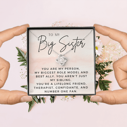 Big Sister Gift| Necklace for Older Sister, Christmas Idea, Birthday Present from Younger Sister, Best Big Sis, Heartfelt & Cute 1111aKA
