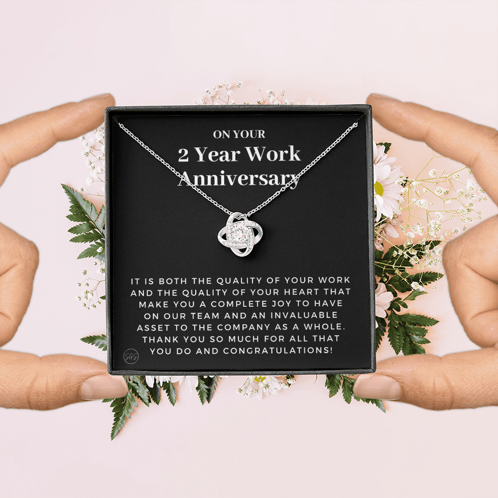 2 Year Job Anniversary Gift | Thank You Gift from Boss, Employee Work Appreciation, Co-Worker, Congrats, Years of Service AN02K