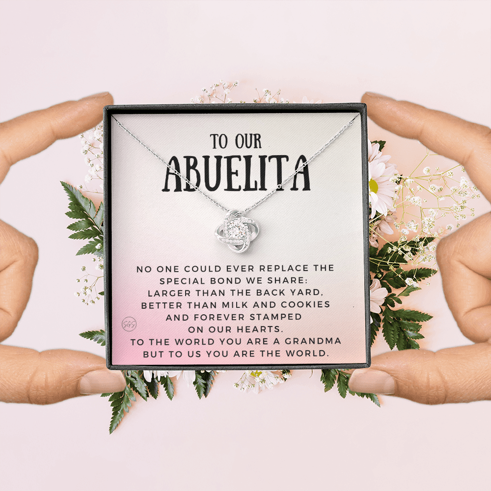 Gift for Abuelita | Grandmother Nickname, Grandma, Mother's Day Necklace, Birthday, Get Well, Missing You, Spanish, Christmas, From Family Grandkids  Granddaughter Grandson 1118bK