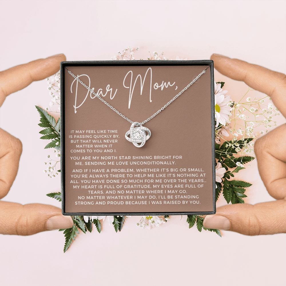 Dear Mom - Handwritten Letter To Mom | Mother's Day Gift, Necklace for Mom from Daughter, Gift for Mom from Son, Personalized for Her, Tan