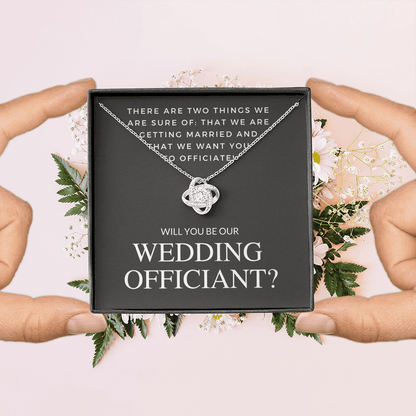 Wedding Officiant Proposal Gift | Will You Marry Us? Will You Be Our Officiant? For Friends, Best Friend Bestie Necklace Bridal Party 0131pK