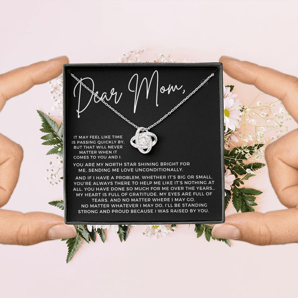 Dear Mom - Handwritten Letter To Mom | Mother's Day Gift, Necklace for Mom from Daughter, Gift for Mom from Son, Personalized for Her, Black