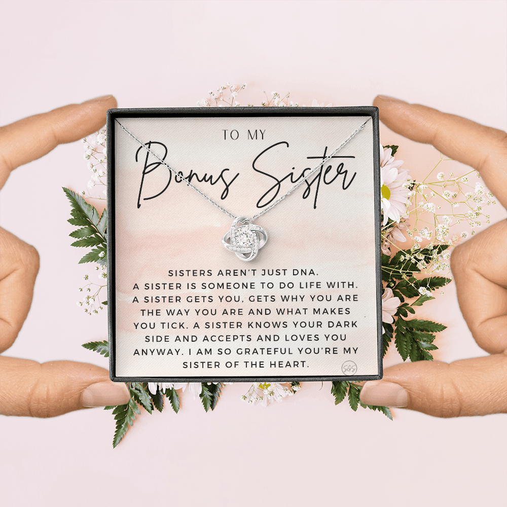 Bonus Sister Gift | Sister in Law Gift, Best Friend Necklace, Roommate, Step Sister, Christian, Birthday 25th, 16th, 30th, Christmas 1104cKA