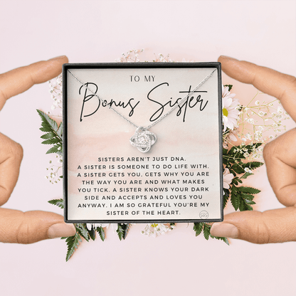 Bonus Sister Gift | Sister in Law Gift, Best Friend Necklace, Roommate, Step Sister, Christian, Birthday 25th, 16th, 30th, Christmas 1104cKA