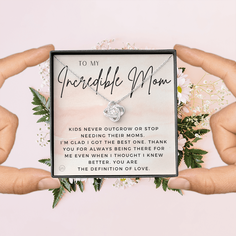 Gift for Mom | For An Incredible Mom, Mother's Day Necklace, From Daughter, Gift for New Mom, Pregnant Sister Gift, Christmas Gift 1112eKA