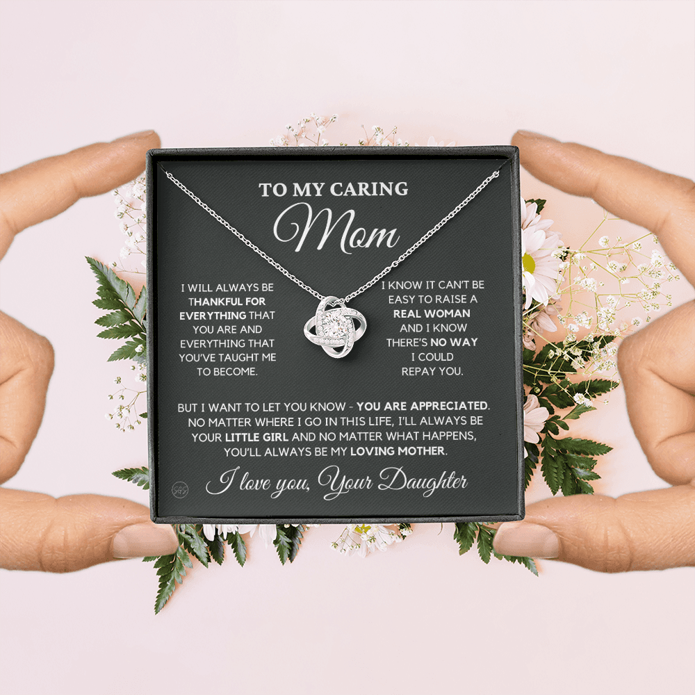 Mom - Forever Grateful - Necklace | Gift for Mother's Day, Gift for Mom From Daughter, Mother & Daughter, I'll Always Be Your Little Girl 2K