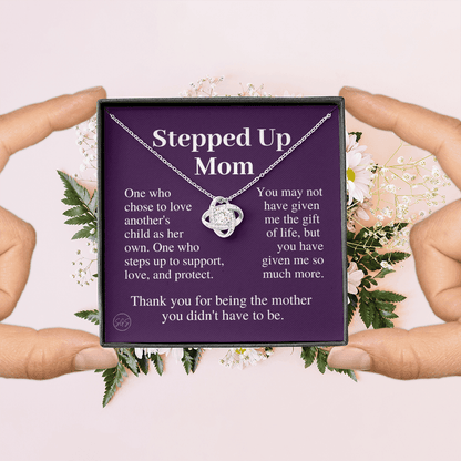 Stepped Up Mom | Gift for Stepmom, Bonus Mom, Stepmother, Grandma, Second Mama, From Step Daughter Son, Mother's Day, Birthday, Foster 125iK