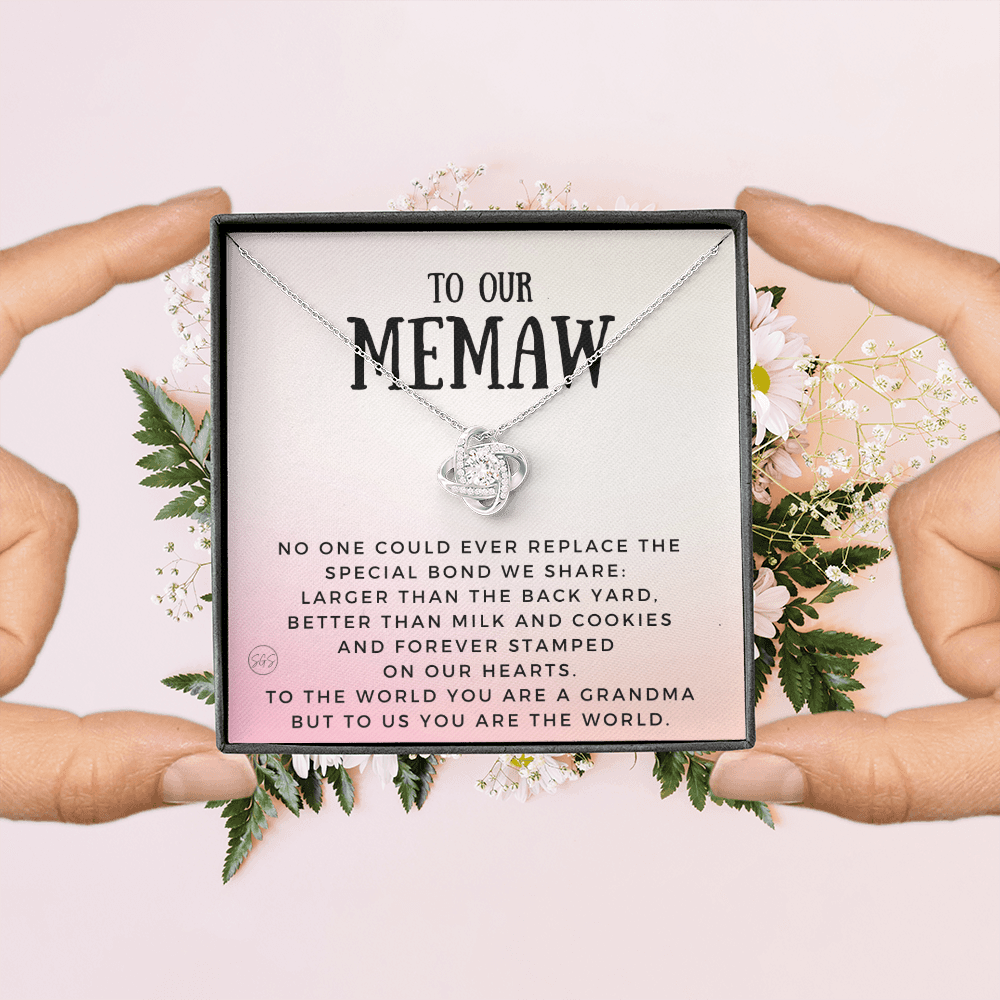Gift for Memaw | Grandmother Nickname, Grandma, Mother's Day Necklace, Birthday, Get Well, Missing You, Memaw Definition, Christmas, From Family Grandkids  Granddaughter Grandson 1118aK