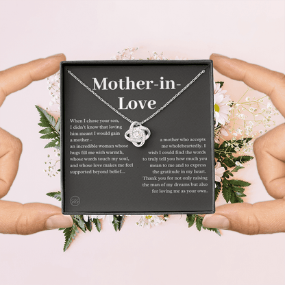 Personalized Knot Necklace for Your Mother-in-law | Mother's Day Gift, From Daughter-in-Law, Mother in Love MIL4k