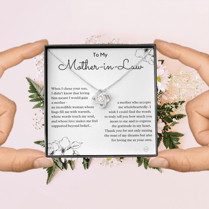 Personalized Knot Necklace for Your Mother-in-law | Mother's Day Gift, From Daughter-in-Law, Mother in Love MIL1k