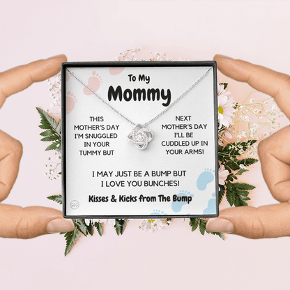 Baby to Mom Gift | Mother's Day Present from the Baby Bump, Mommy To Be Necklace, Gift for Expecting Mom From Baby Boy or Girl, New Mom MD1K