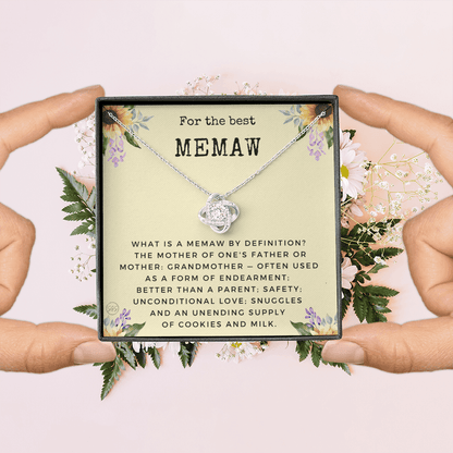 Gift for Memaw | Grandmother Nickname, Grandma, Mother's Day Necklace, Birthday, Get Well, Missing You, Memaw Definition, Christmas, From Family Grandkids  Granddaughter Grandson 1118dK