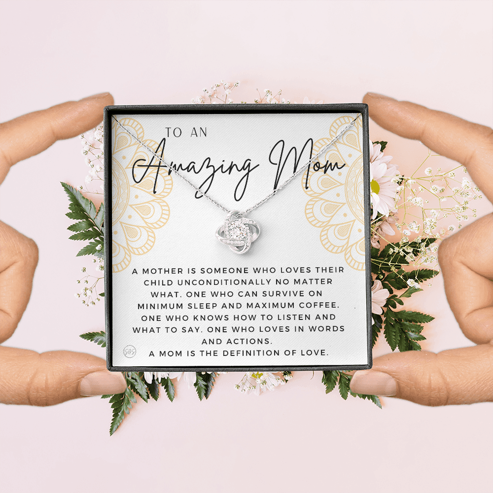Gift for Mom | For An Incredible Mom, Mother's Day Necklace, From Daughter, Gift for New Mom, Pregnant Sister Gift, Christmas Gift 1112abKA