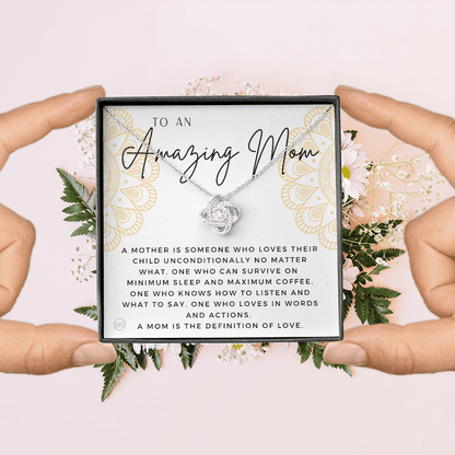Gift for Mom | For An Incredible Mom, Mother's Day Necklace, From Daughter, Gift for New Mom, Pregnant Sister Gift, Christmas Gift 1112abKA