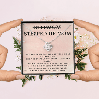 Stepped Up Mom | Gift for Stepmom, Bonus Mom, Stepmother, Grandma, Second Mama, From Step Daughter Son, Christmas, Birthday, Foster 1026dK