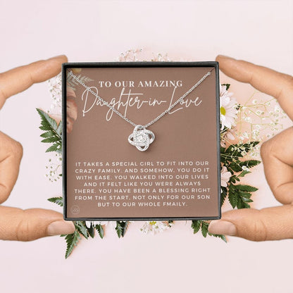 Daughter-in-Law Gift | Daughter in LOVE Necklace Gift, Christmas Gift For Daughter in Law, Birthday Gift, Cute Small Gift for Son's Wife