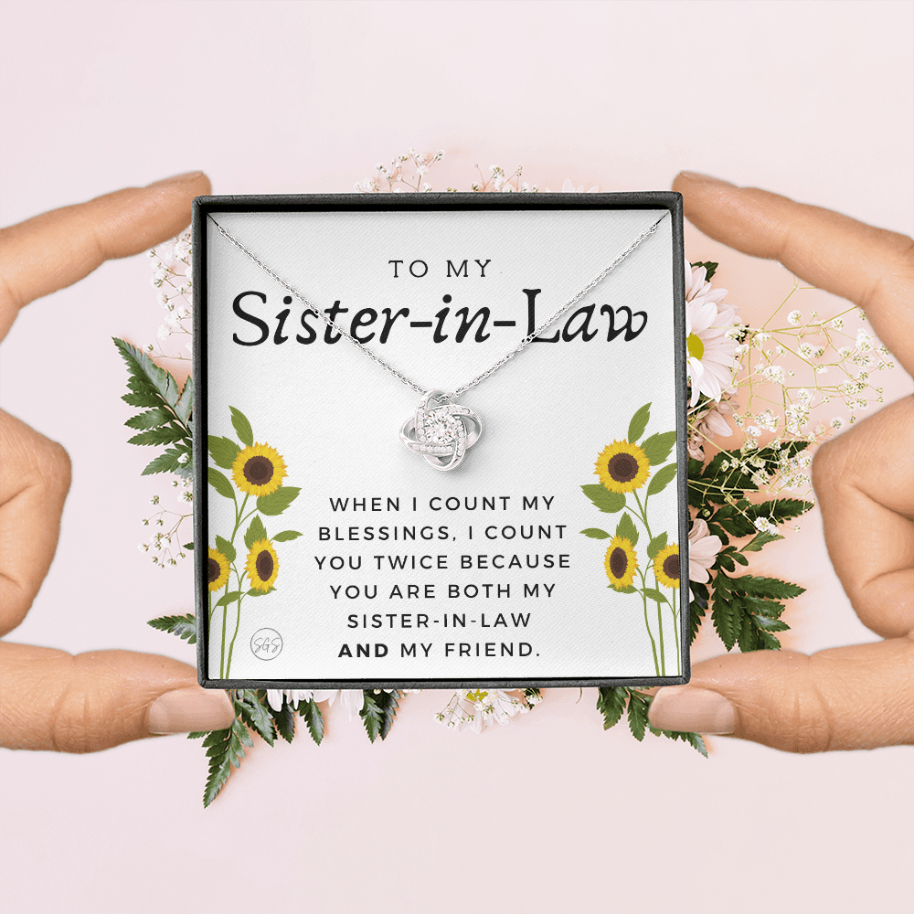 Sister-in-Law Gifts | Husband's Sister, Wife's Sister, Christmas Gift for Sister in Law, Birthday, Wedding, Future Sister Necklace 1103dKA