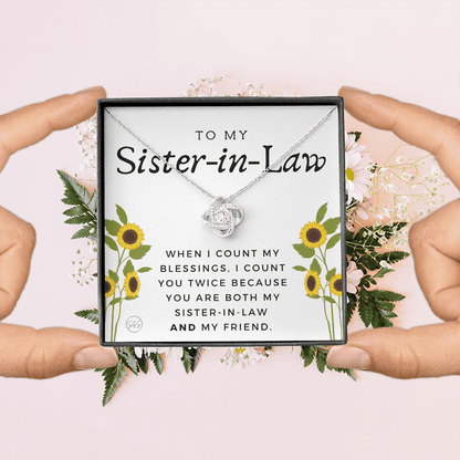 Sister-in-Law Gifts | Husband's Sister, Wife's Sister, Christmas Gift for Sister in Law, Birthday, Wedding, Future Sister Necklace 1103dKA