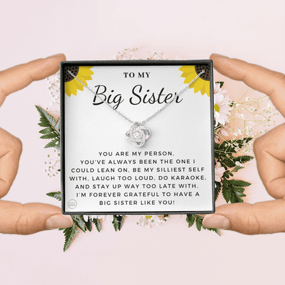 Big Sister Gift| Necklace for Older Sister, Christmas Idea, Birthday Present from Younger Sister, Best Big Sis, Heartfelt & Cute 1111dKA