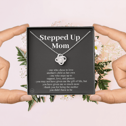 Stepped Up Mom | Gift for Stepmom, Bonus Mom, Stepmother, Grandma, Second Mama, From Step Daughter Son, Christmas, Birthday, Foster 1105aK