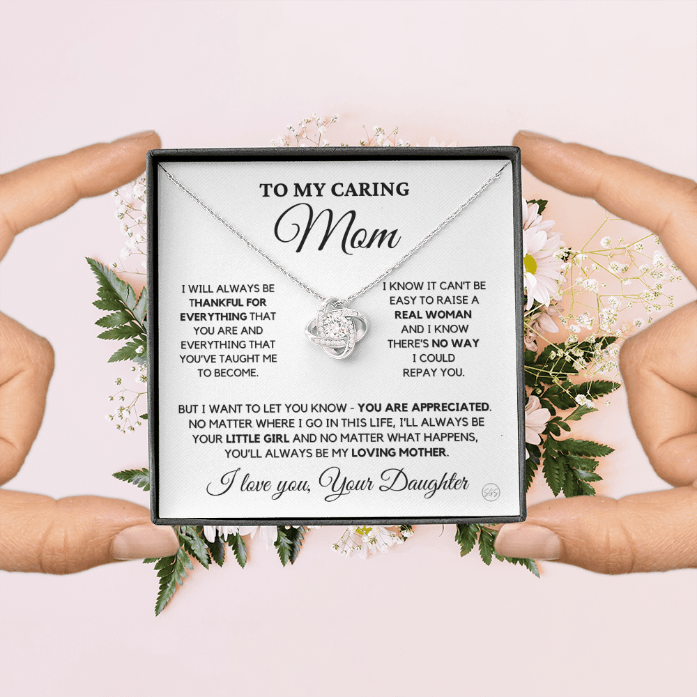 Mom - Forever Grateful - Necklace | Gift for Mother's Day, Gift for Mom From Daughter, Mother & Daughter, I'll Always Be Your Little Girl 1K